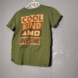 Place Olive Green Graphic Tee - Brown & Tan Text